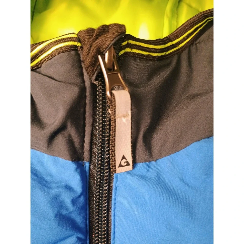 Gerry Jacket Kids XS 5/6 Blue Black‎ Hooded Puffer Full Zip Insulated Winter